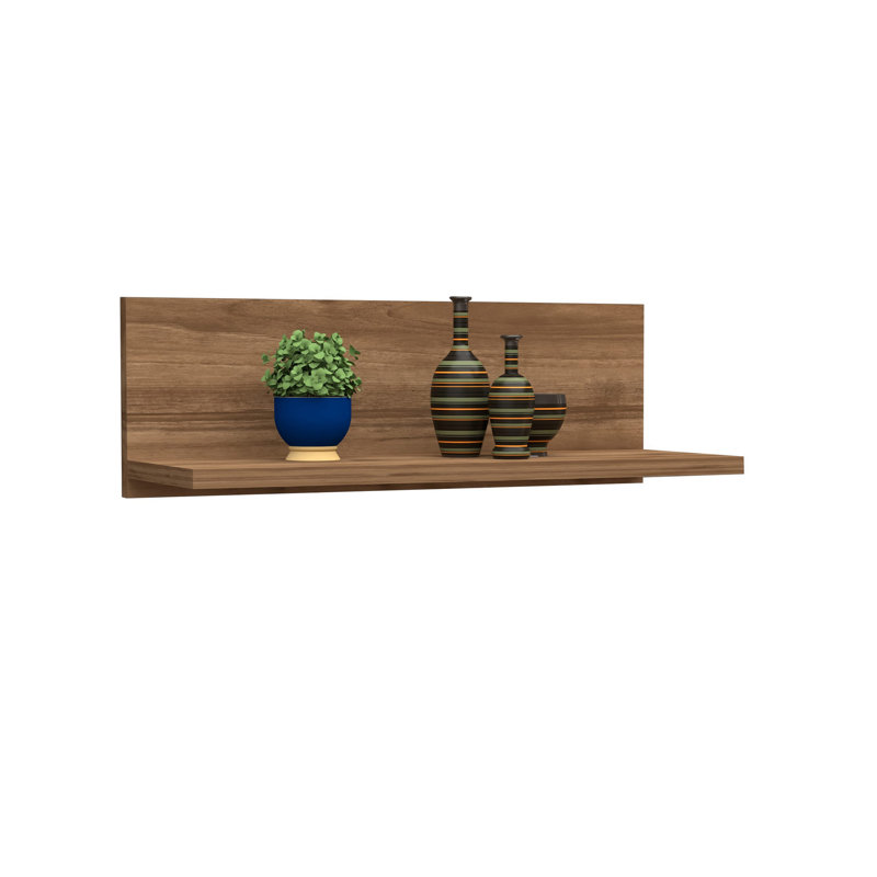 Tablette décorative avec bord vivant, Noyer