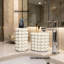 Ensemble d'accessoires de salle de bain texturé à bulles 2 pièces, distributeur de savon en résine et porte-brosse à dents pour salle de bain, salle de bain d'invités, appartement et dortoir, ivoire Better Trends Nova-129480804