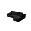 Canapé modulaire de 104 po avec méridienne en forme de L et poches latérales, conception modulaire moderne, assise profonde, canapé rembourré pour le salon / chambre à coucher, sans assemblage requis (tissu moelleux), noir, droite-402204064-402204070