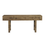 Console cachée en bois massif 84 po
