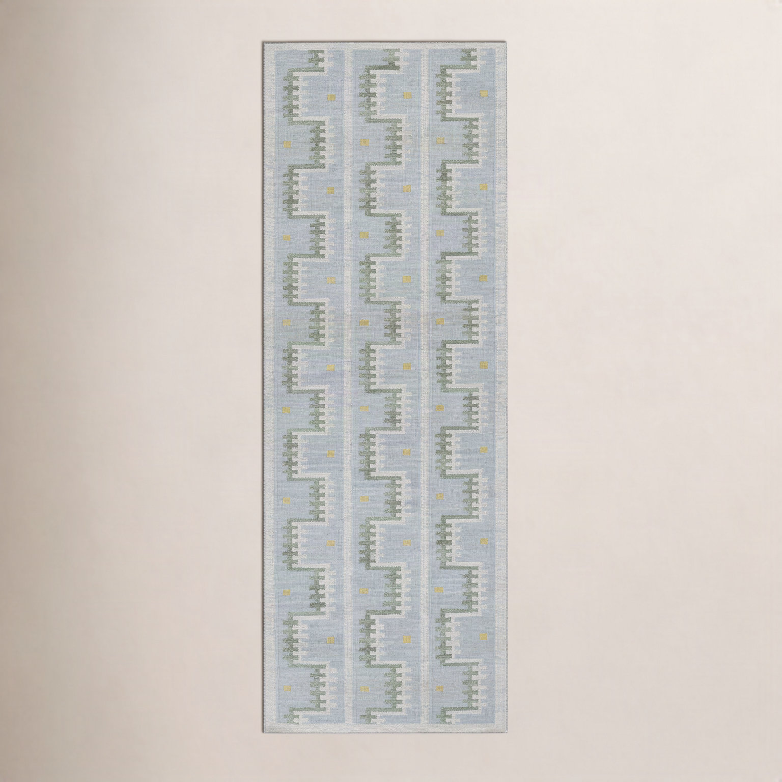 Freya Hand-Woven Geometric Wool Rug, Runner 2'6" x 8'