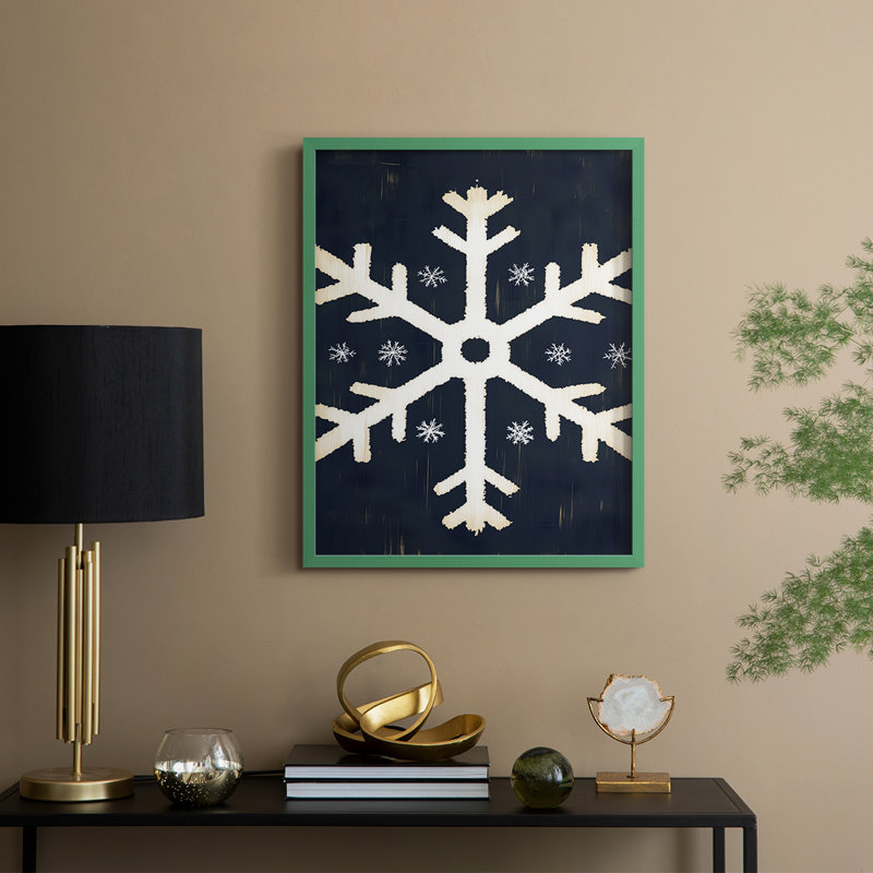 Reproduction encadrée - bois massif, H 21 po x l 17 po, Vert