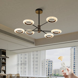 Elpha 6 - Light Dimmable LED Sputnik Sphere Chandelier