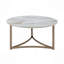 Sintered Stone Top & Champagne Finish Round Coffee Table