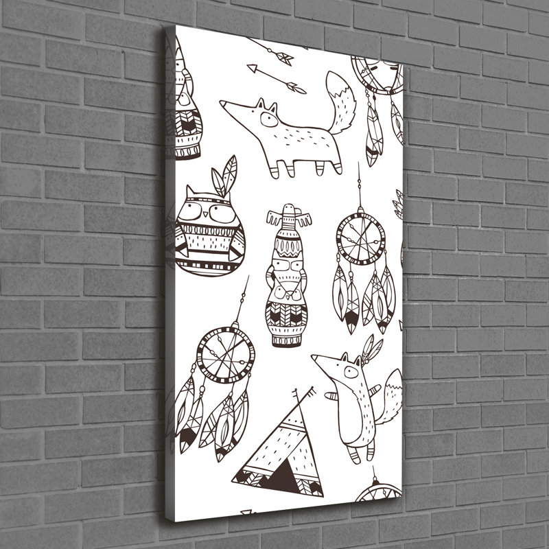 Indian Background - Wrapped Canvas Print