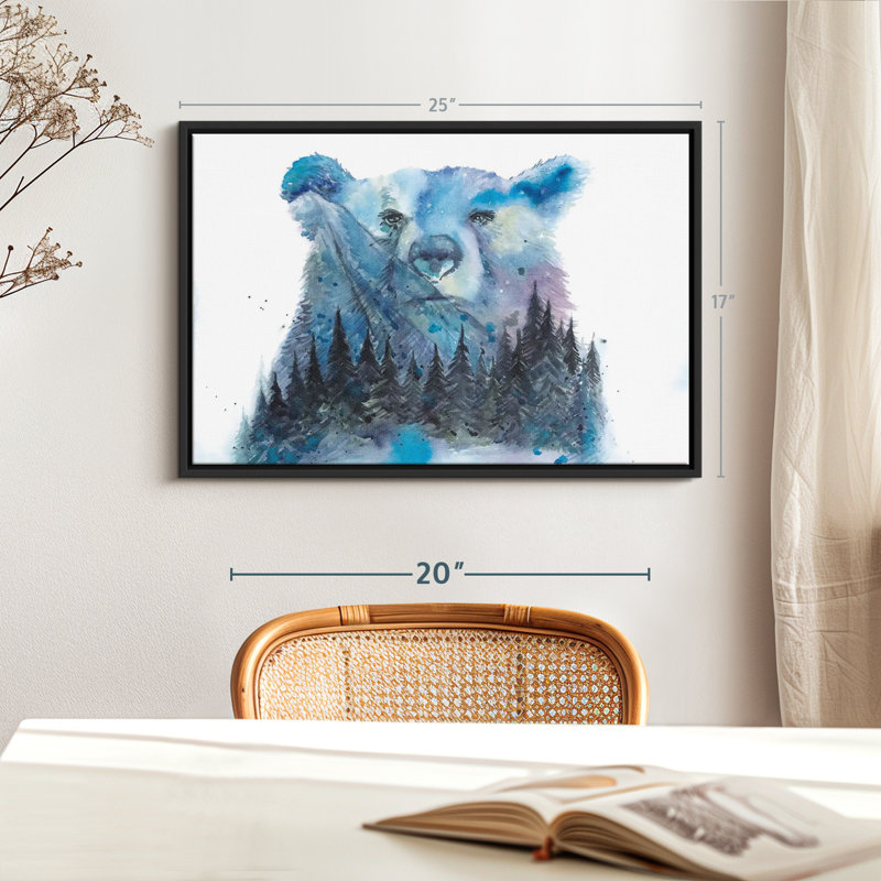 Animal «Illustration d'ours des forêts», H 17 po x l 25 po