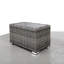 Entièrement assemblé en aluminium gris mélangé et table d'appoint pour la détente au bord de la piscine