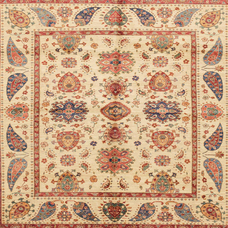 Abstract Indoor Rug, Square 7'