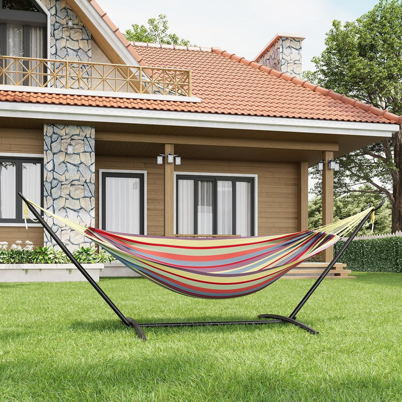 Camping Hammock Hammock With Steel Stand 12FT Double Hammock With