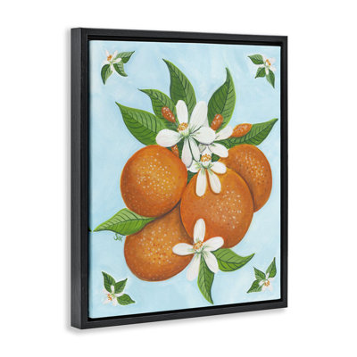 «Botanical Citrus Oranges Floater», art mural par Sarah Waldron Kimball