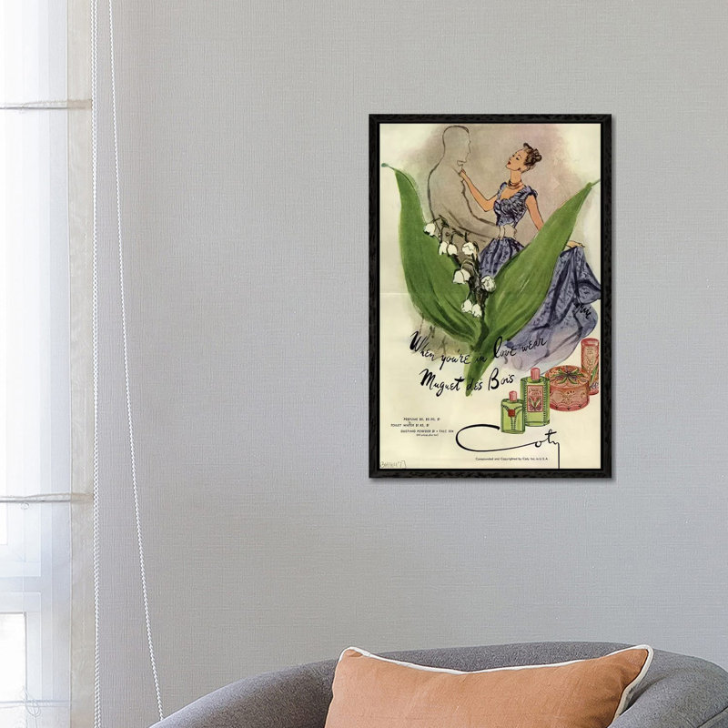 1940s Coty Perfume Magazine Advert by Carl Erickson - Gallery-Wrapped Canvas Giclée on Canvas, 66.04 cm H x 45.72 cm W
