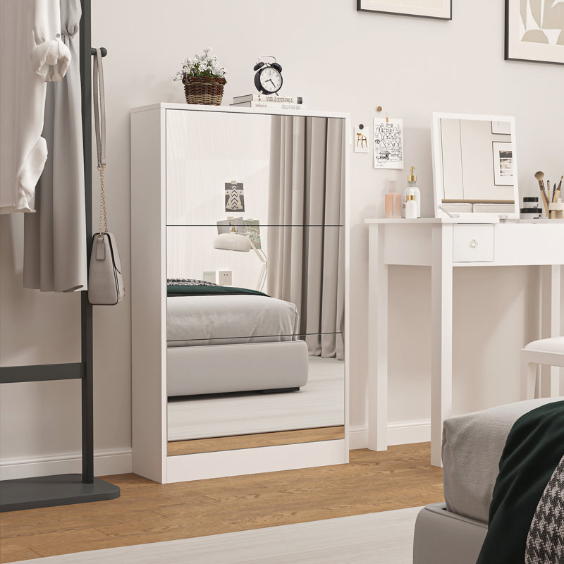 Armoire à chaussures moderne avec petit miroir