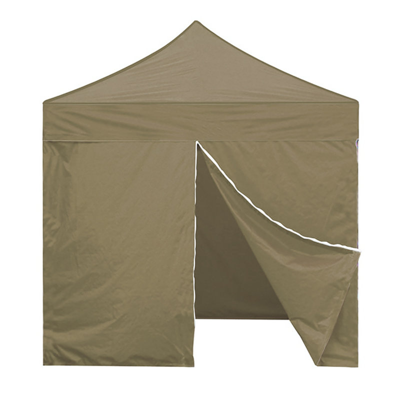 Amber-Lee 96'' W x 180'' D Steel Pop-Up Canopy, Khaki, 8ft x 8ft