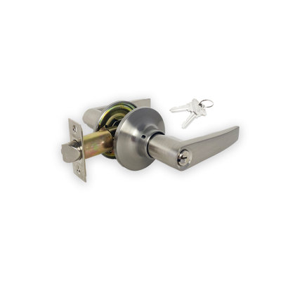 Keyed Entry Door Lever, Straight Handle