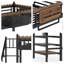 Lit mezzanine en métal avec tablettes de rangement intégrées AVELOR | Solution grand format peu encombrante pour les chambres de jeunes-351429093