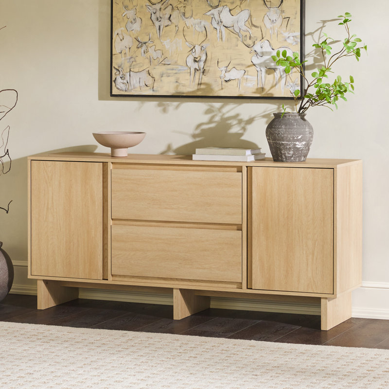 Buffet 63 "avec tiroirs biseautés 63" Scandi, Coastal Oak