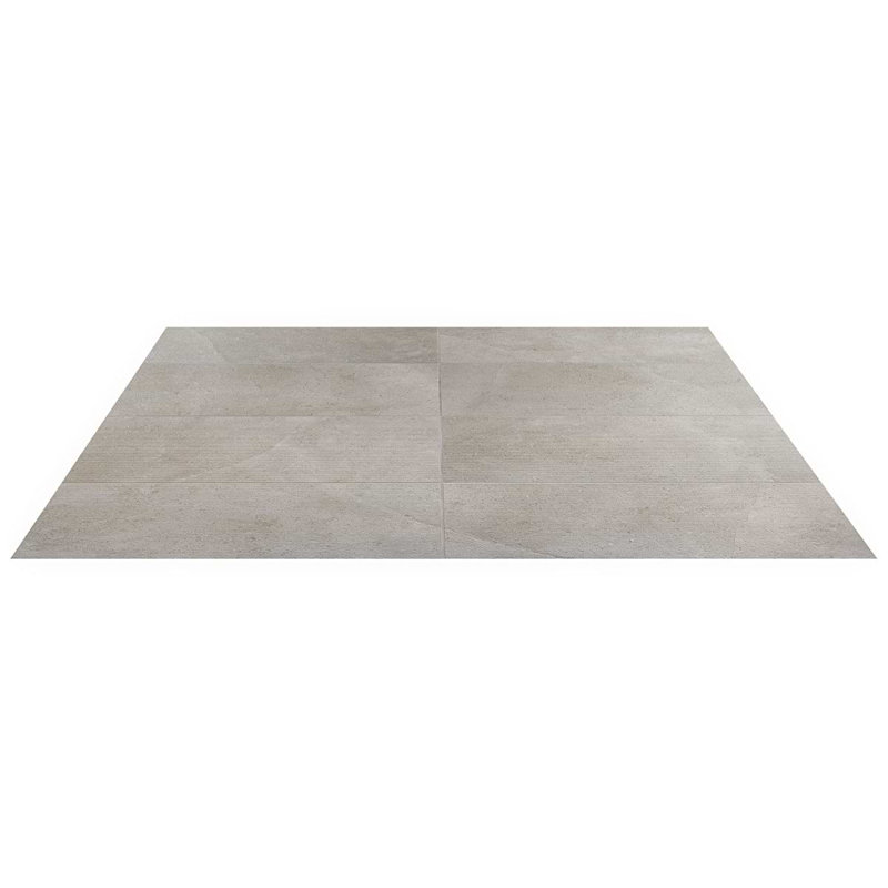 New Rock Fumo Gray 12X24 Chiseled Porcelain Tile, Fumo Light Gray