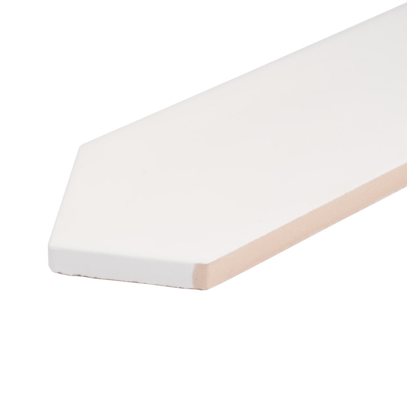 Piquet 2'' W x 10'' L Ceramic Singular Tile, Cotton White