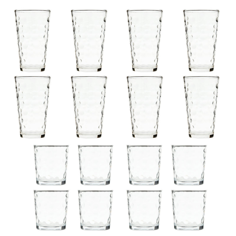 Ensemble de 16 verres à boisson Wrought Studio ™ Hemby