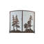Tall Pines 2 Panel Steel Fireplace Screen