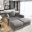 Canapé modulaire Woolston avec velours côtelé moelleux et mousse haute densité-118416338