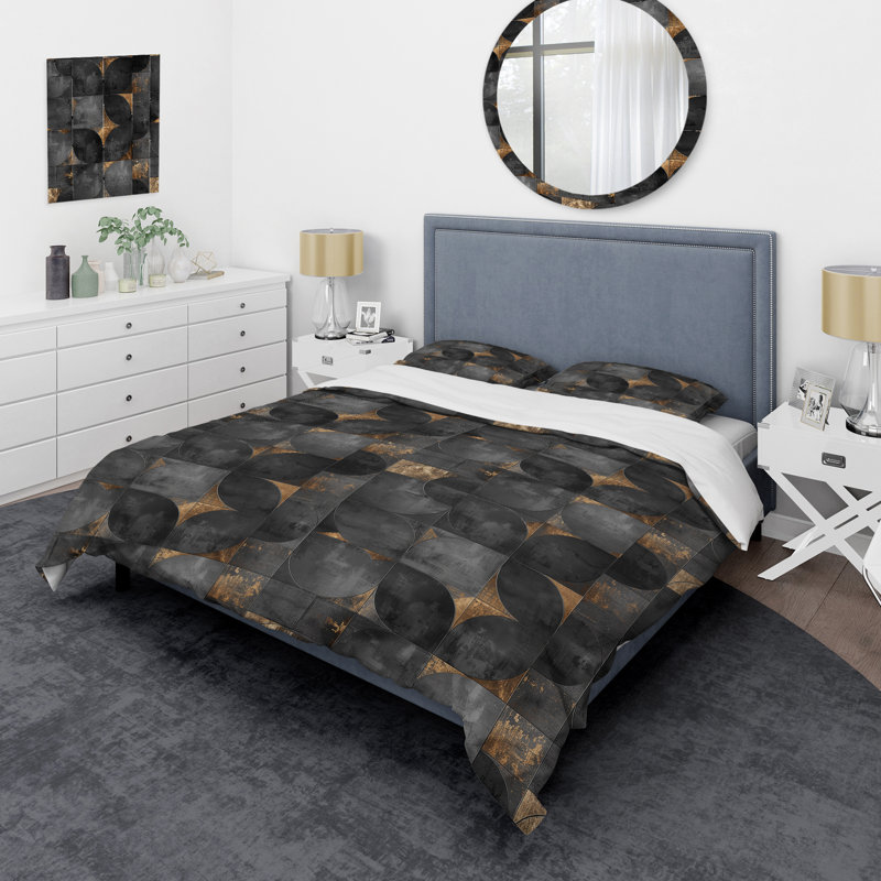 Ensemble de housse de couette Glam, Housse de couette pour grand lit + 2 taies décora