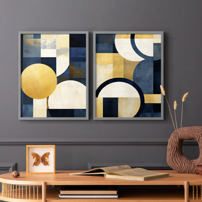 ABSTRACT Series DLX - reproduction encadrée de qualité supérieure - prête à être accrochée - aucun clou requis - aucun clou requis