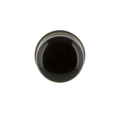 Rosette classique avec bouton de porte en porcelaine noire