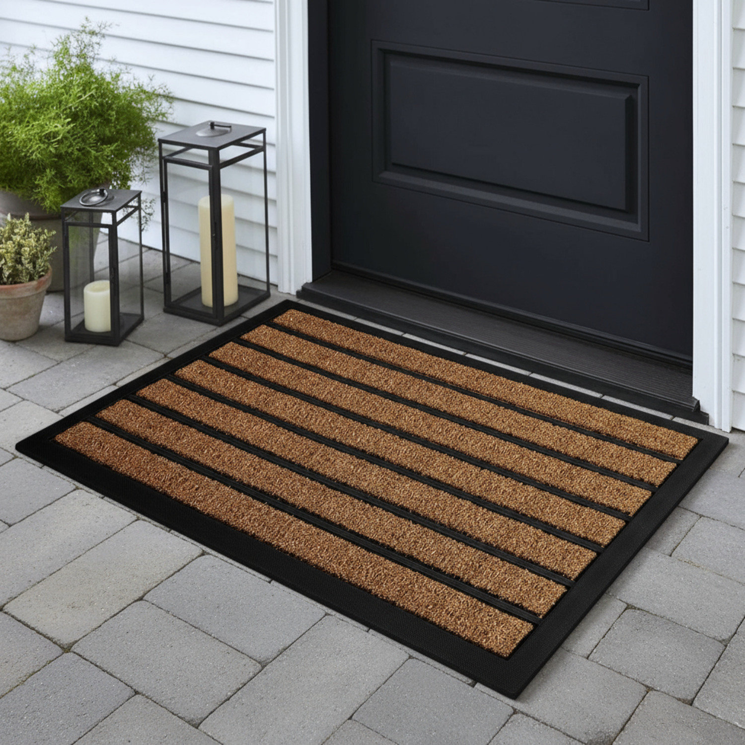 Arlmont & Co. Durable Low-Profile Door Mat, Dust-Proof Non-Slip Welcome