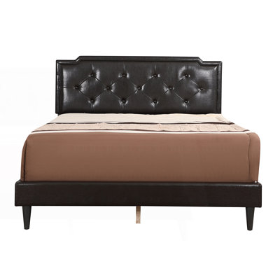 Queen Bed With Tufted Headboard And Adjustable Height