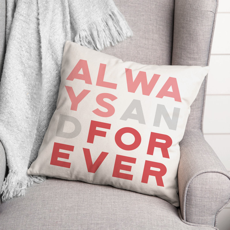 Housse et insert pour coussin carré Always and Forever