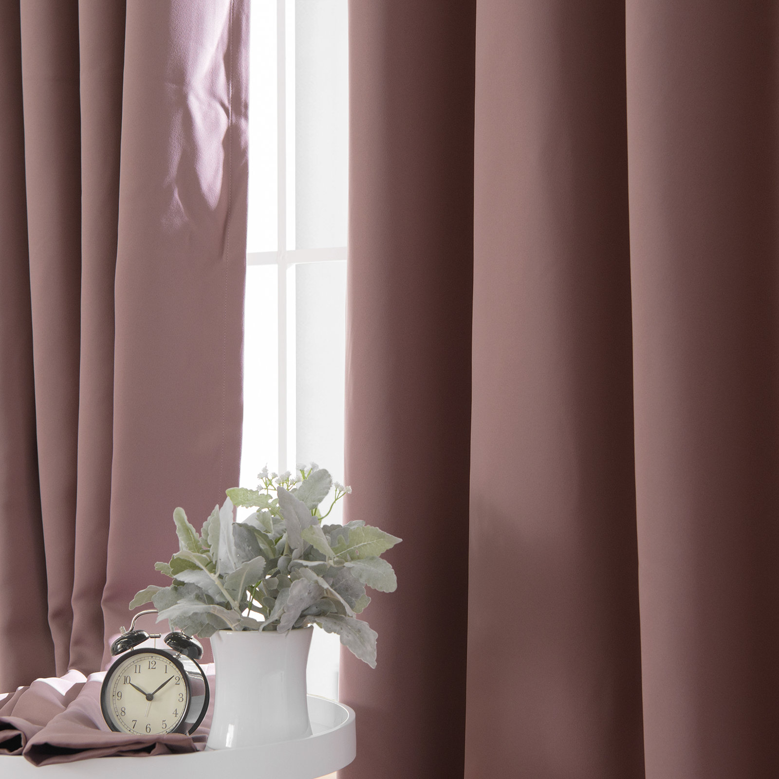 Schaeffer Blackout Thermal Curtain Panel Set, 52" W x 63" L, Mauve