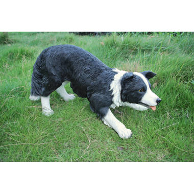 Sitting Border Collie Puppy Statue