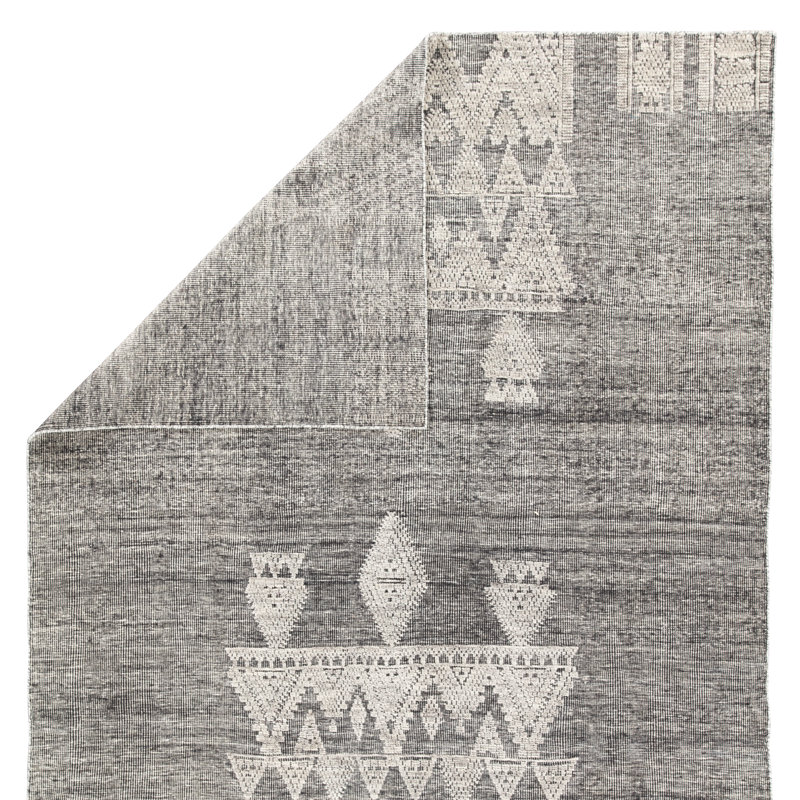Wool Geometric Area Rug, Rectangle 5' x 8'