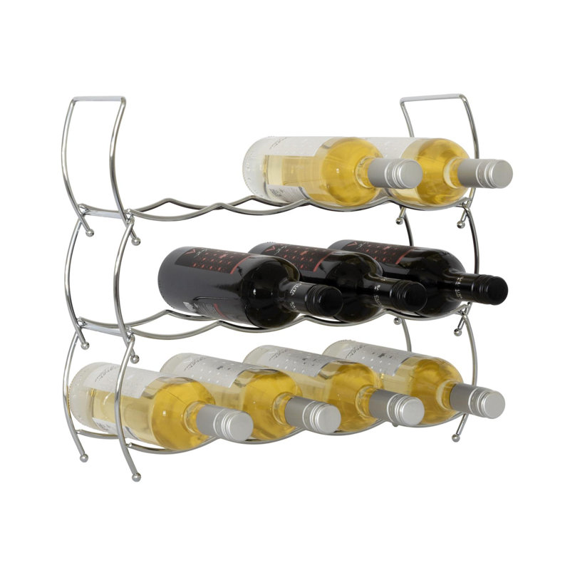 Tabletop Wine Bottle Rack Silver