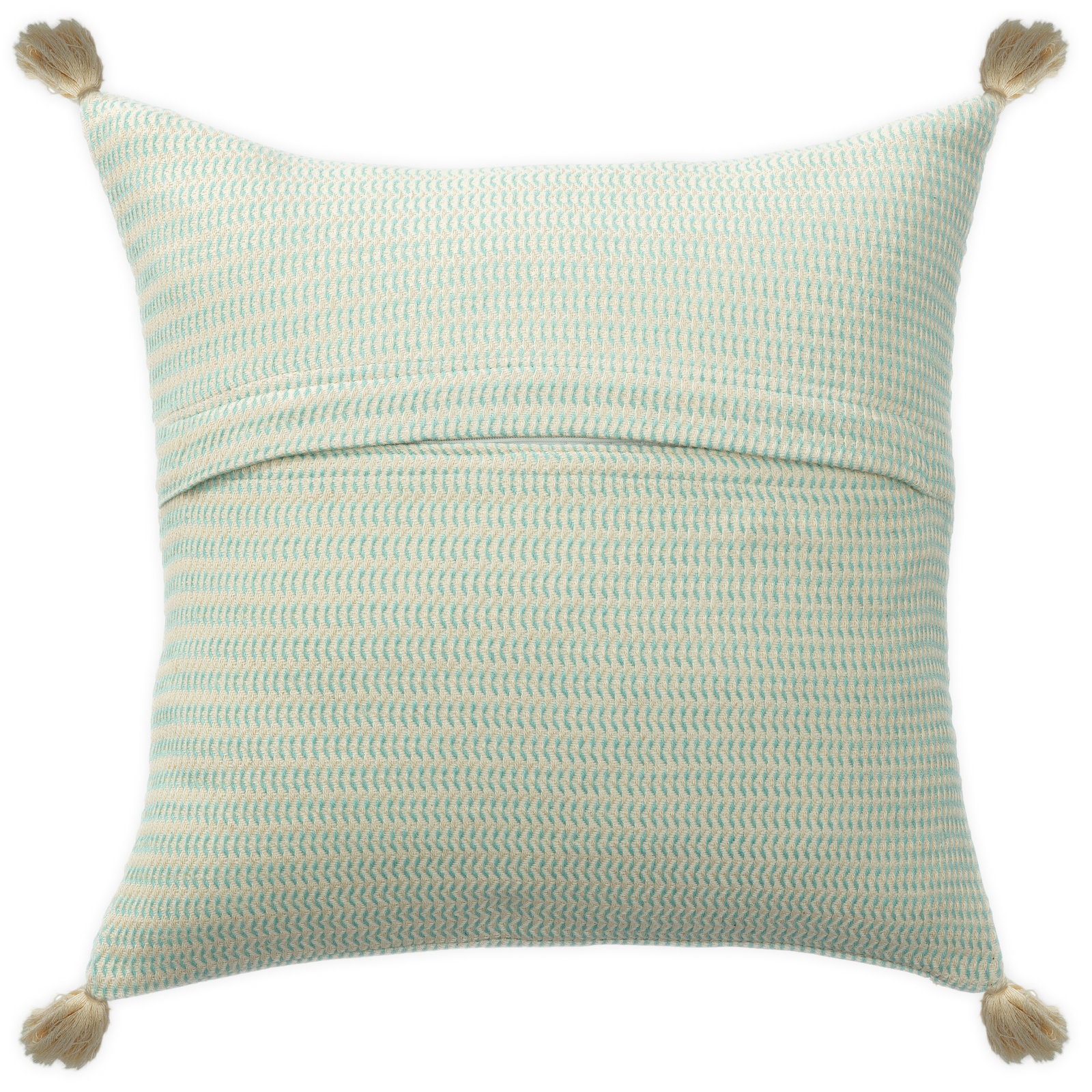 18" x 18" Cotton Pillow Cover, Green, Polyester/Polyfill