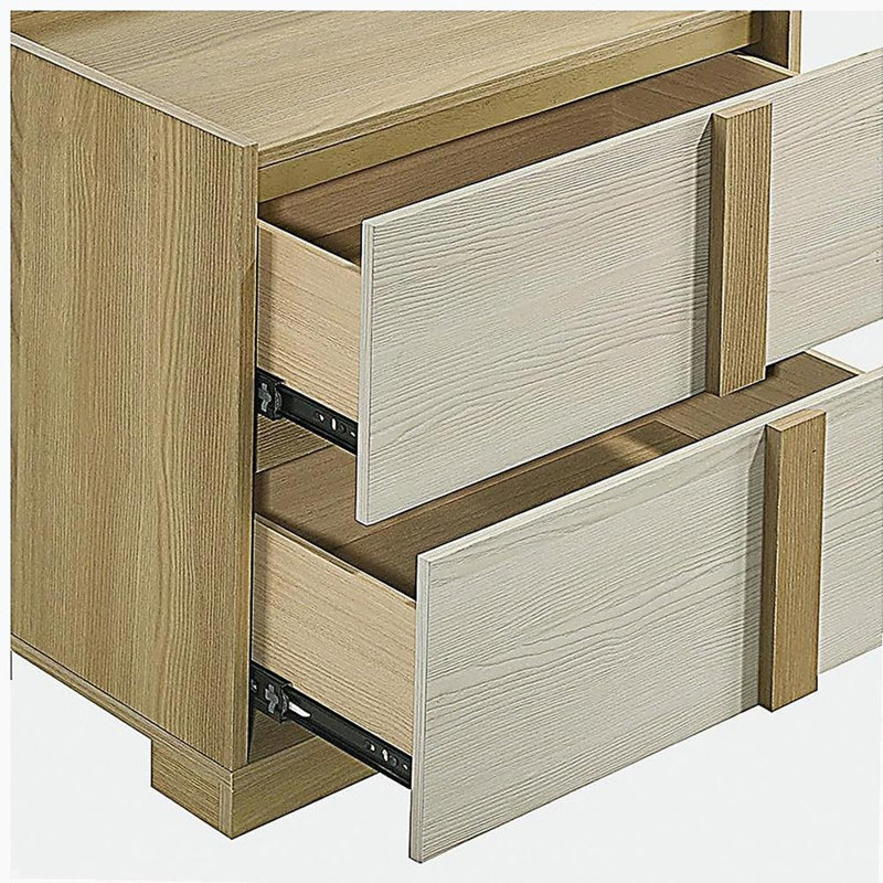 Table de chevet 2 tiroirs Lincoln Natural