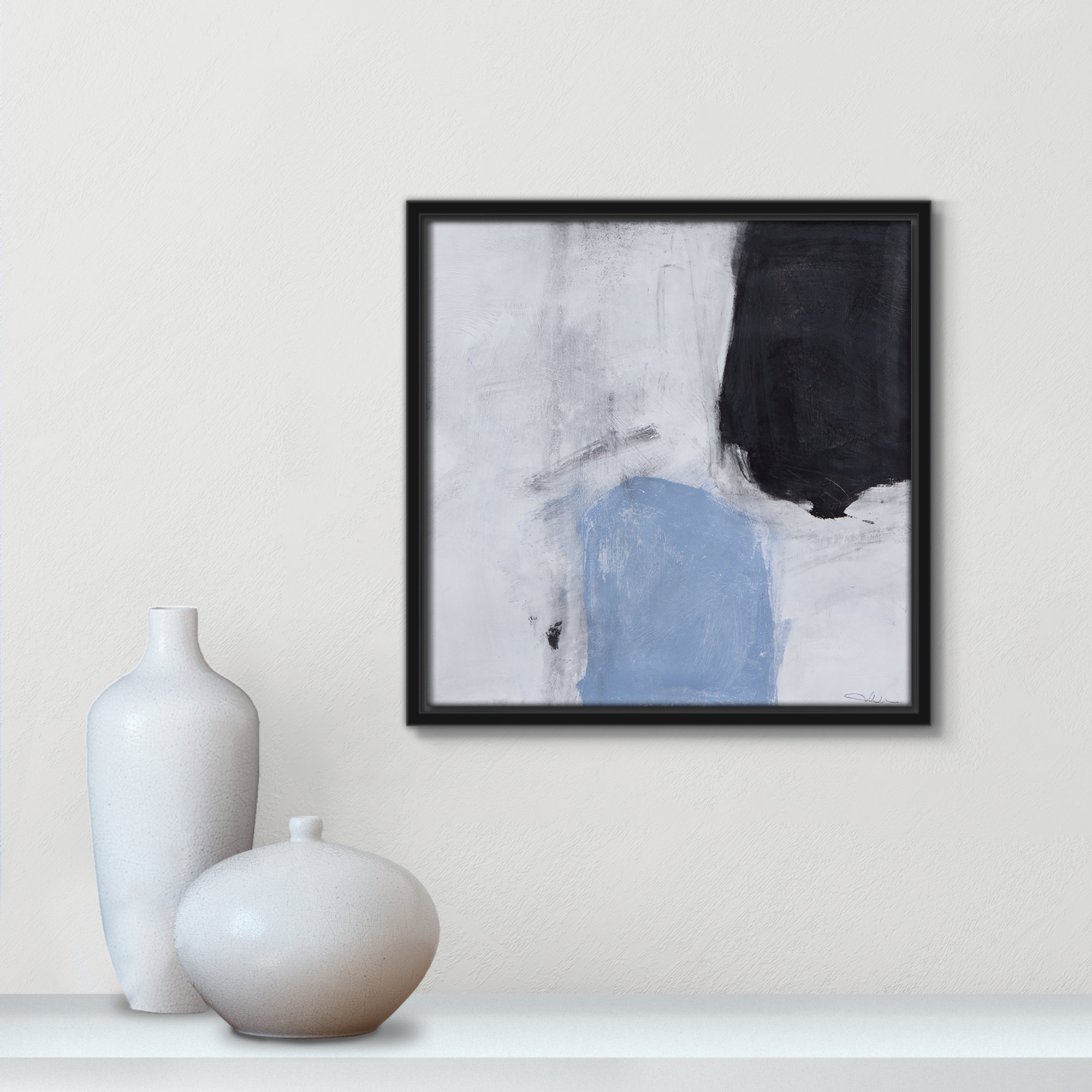 From Powder Blue to Onyx Print by Casa Fine Arts, 13.5" H x 13.5" W, Black