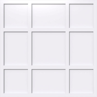 Médaillon de plafond contemporain en PVC de qualité architecturale 24 po x P 8 1/4 po x P 1 po Rubik