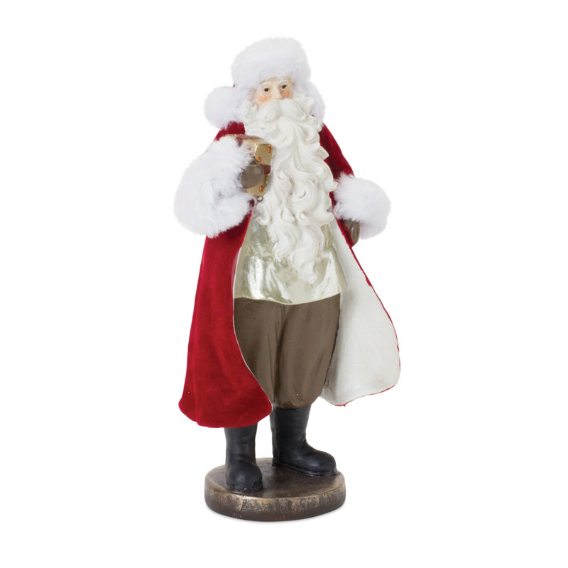 Figurine de père Noël en flocons avec jouets (ensemble de 2)