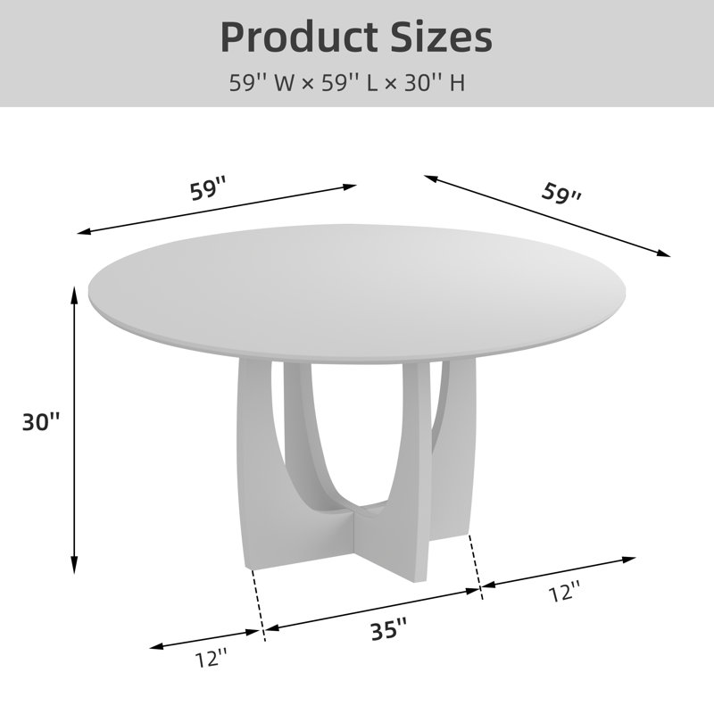 Table de salle à manger 30 "H, Noyer, H 30 po x L 59 po x l 59 po