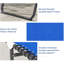 Chaise de patio pliante - 4 inclinables, filet respirant, bleu plage supplémentaire