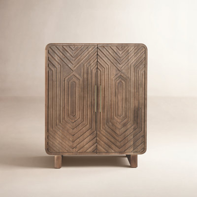 Quince 36'' Solid Wood Bar Cabinet
