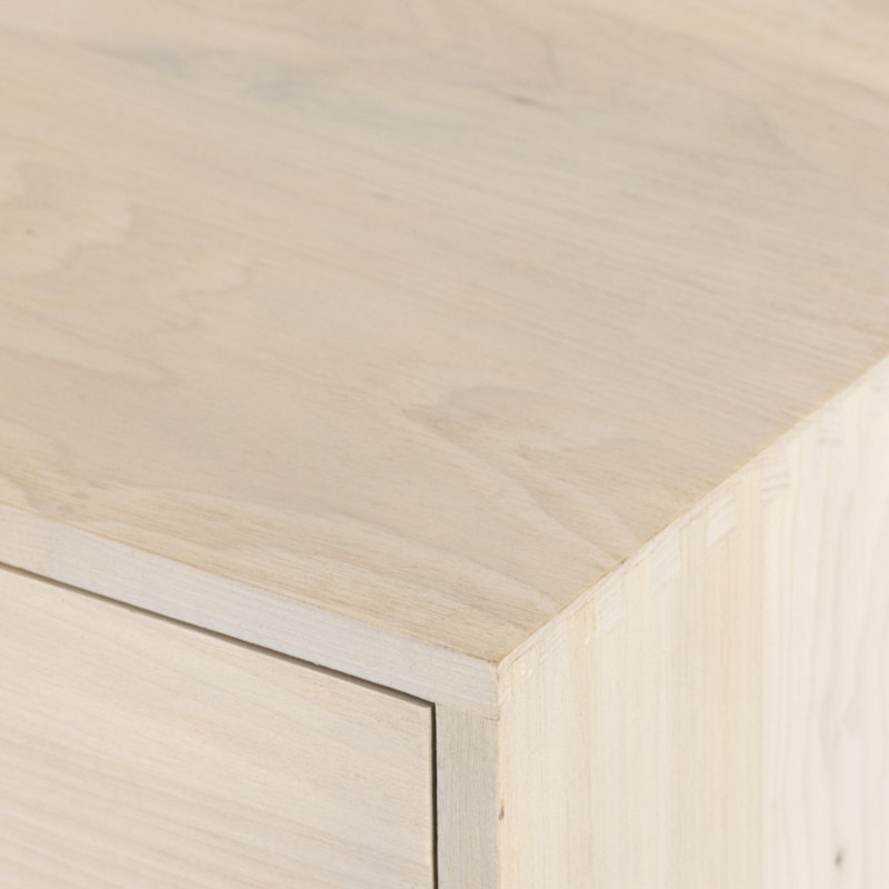 Loki Media Console - Wash Poplar, Dove Poplar