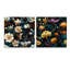 Jewel Tones Flowers Blooms - Ensemble de 2 peintures murales en acrylique-103921821
