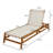 Durable Acacia Wood Outdoor Rope Chaise Lounge, Adjustable Patio Chairs For Relaxation And Style-1075042268