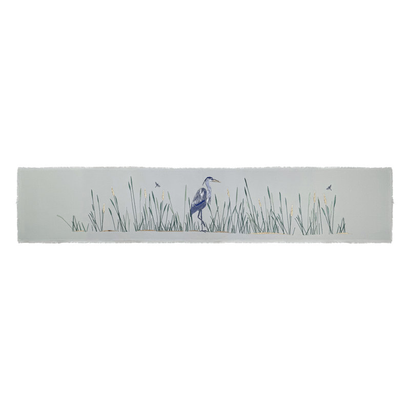No Pattern Rectangle Placemat, Gray/Blue