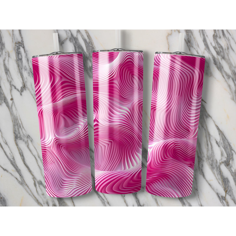 Choose Handmade Tumblers 591ml Vacuum Insulated Stainless Steel (18/8) Travel Tumbler with Straw