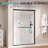 44"-48" W X 72" H Semi-Frameless Double Sliding Reversible Shower Glass Door With Clear Tempered Glass-101977038