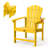 HDPE Patio Stackable Folding Adirondack Chair-1767226332